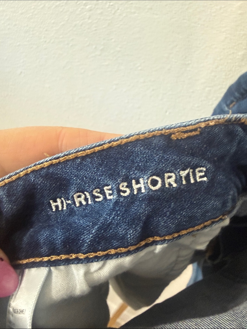 American Eagle Outfitters Dark Indigo- High Rise Shortie -Denim - Size 18 - Picture 6 of 8